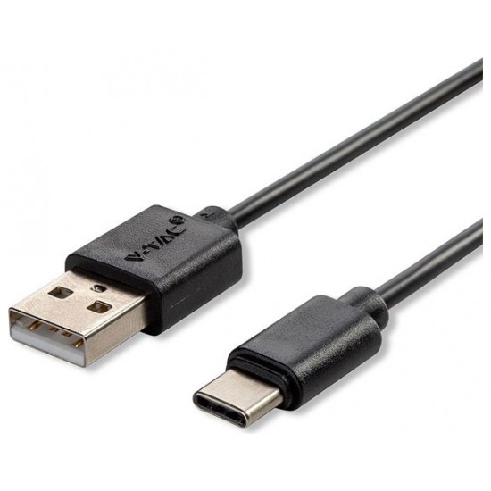 V-TAC Καλώδιο USB TYPE C 1m Μαύρο Pearl Series 8483 V