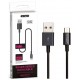 V-TAC Καλώδιο MICRO USB 1m Μαύρο Silver Series 8485 V-TAC