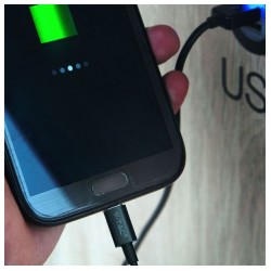 V-TAC Καλώδιο MICRO USB 1m Μαύρο Silver Series 8485 V-TAC