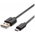 V-TAC Καλώδιο USB Micro 1m Μαύρο Pearl Series 8481