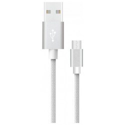 V-TAC Καλώδιο micro USB ασημί σειρά platinum 1m SKU: 8489