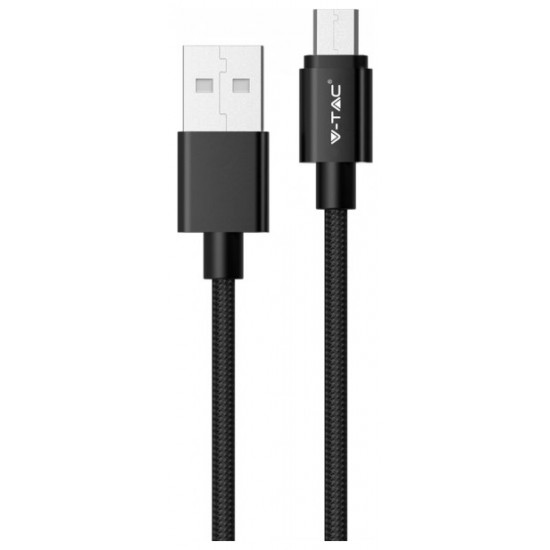 V-TAC Καλώδιο micro USB μαύρο σειρά platinum 1m SKU: 8488