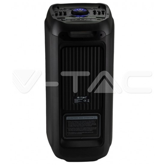 V-TAC Επαναφορτιζόμενο Ηχείο 40W με Μικρόφωνο Τηλεχειριστήριο RF και Φωτισμό RGB 8980