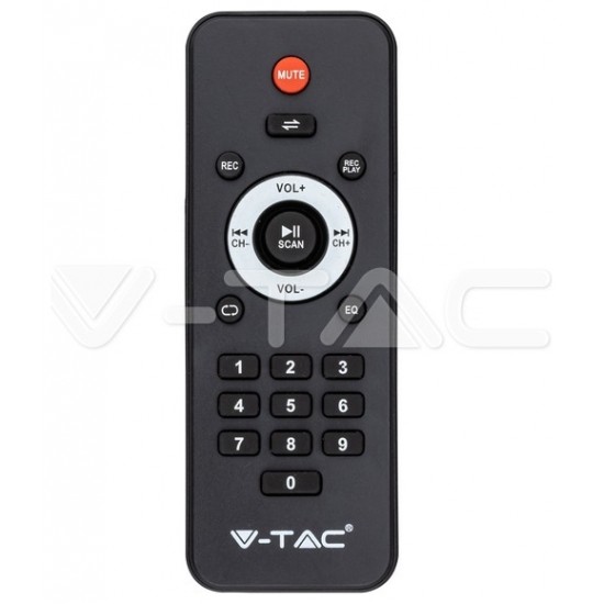 V-TAC Επαναφορτιζόμενο Ηχείο 40W με Μικρόφωνο Τηλεχειριστήριο RF και Φωτισμό RGB 8980