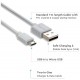 V-TAC Καλώδιο Micro USB λευκό 1m Pearl Series 8480