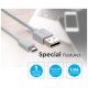 V-TAC Καλώδιο Micro USB λευκό 1m Pearl Series 8480