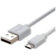 V-TAC Καλώδιο Micro USB λευκό 1m Pearl Series 8480