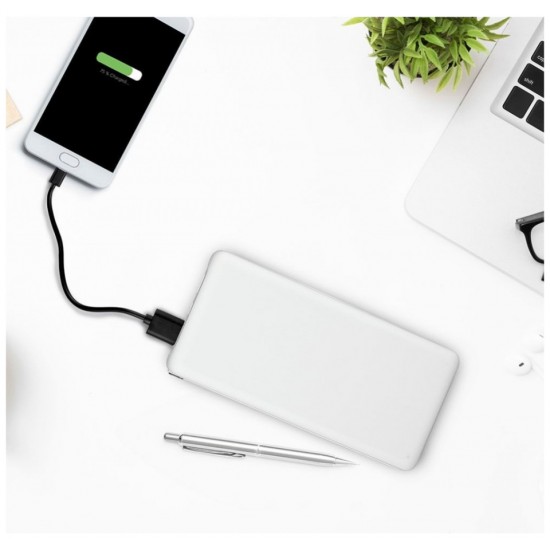 Φορτιστής Μπαταριά Jumbo Power Bank 30000mAh με δύο Θύρες USB, micro USB & Type C Χρώμα Λευκό 8902