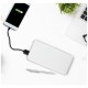 Φορτιστής Μπαταριά Jumbo Power Bank 30000mAh με δύο Θύρες USB, micro USB & Type C Χρώμα Λευκό 8902