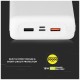 Φορτιστής Μπαταριά Jumbo Power Bank 30000mAh με δύο Θύρες USB, micro USB & Type C Χρώμα Λευκό 8902