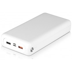 Φορτιστής Μπαταριά Jumbo Power Bank 30000mAh με δύο Θύρες USB, micro USB & Type C Χρώμα Λευκό 8902