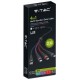 V-TAC Καλώδιο Φόρτισης 1.2m 4σε1 USB σε Type C+USB σε Micro+USB σε 2 Lightning 2.4A Γρήγορης Φόρτισης Πολύχρωμο 7748
