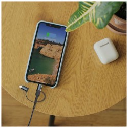 V-TAC Καλώδιο Φόρτισης 1.2m 5σε1 USB+Micro USB+Lightning+2 Type-C 3.1A 60W Max Γρήγορης Φόρτισης Μαύρο 7747