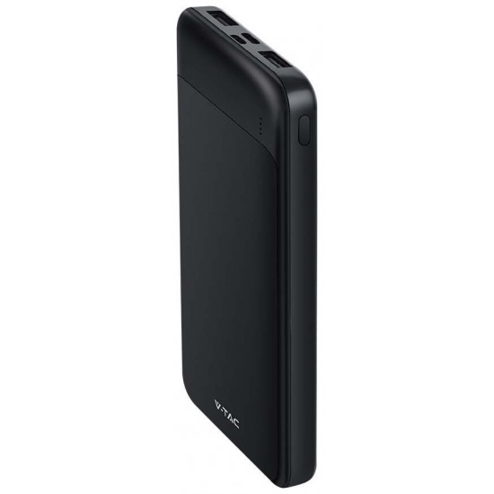 V-TAC 7833 Power Bank 10000mAh με Θύρα USB-A και Θύρα USB-C Μαύρο