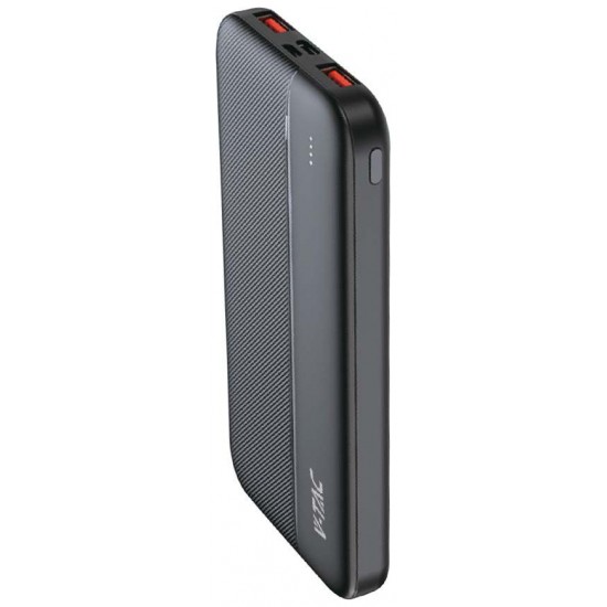 V-TAC Power Bank 10000mAh με Θύρα USB-A και Θύρα USB-C Μαύρο