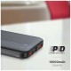 V-TAC Power Bank 10000mAh με Θύρα USB-A και Θύρα USB-C Μαύρο