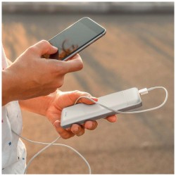 V-TAC 7834 Power Bank 10000mAh με Θύρα USB-A και Θύρα USB-C Λευκό