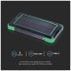 V-TAC Ηλιακό Power Bank 10000mAh 10W με Θύρα USB-A Μαύρο