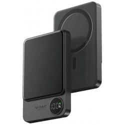 V-TAC MagSafe Power Bank 10000mAh 20W με Θύρα USB-C Σκούρο Γκρι
