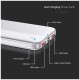 V-TAC Power Bank 10000mAh με Θύρα USB-A και Θύρα USB-C Λευκό