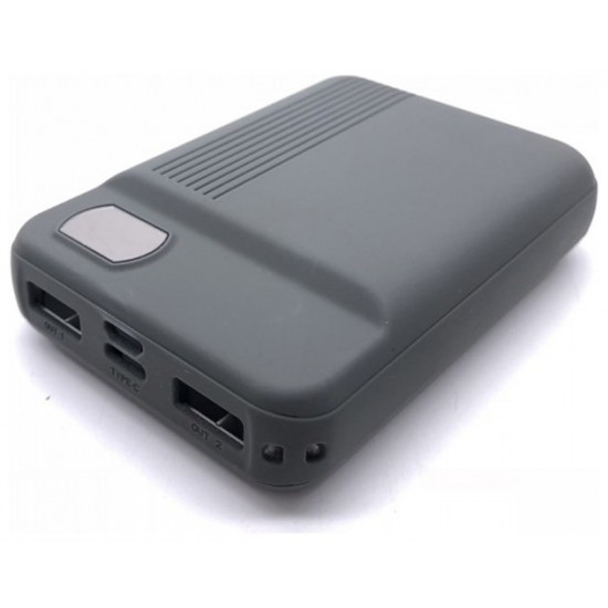 Φορτιστής Μπαταριά Power Bank 10000mAh με οθόνη και δύο Θύρες USB Χρώμα Γκρι