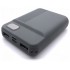Φορτιστής Μπαταριά Power Bank 10000mAh με οθόνη και δύο Θύρες USB Χρώμα Γκρι