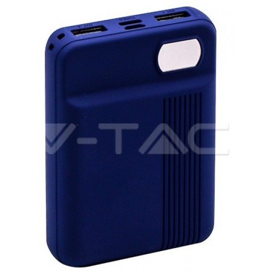 Φορτιστής Μπαταριά Power Bank 10000mAh με οθόνη και δύο Θύρες USB Χρώμα Μπλε