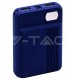 Φορτιστής Μπαταριά Power Bank 10000mAh με οθόνη και δύο Θύρες USB Χρώμα Μπλε