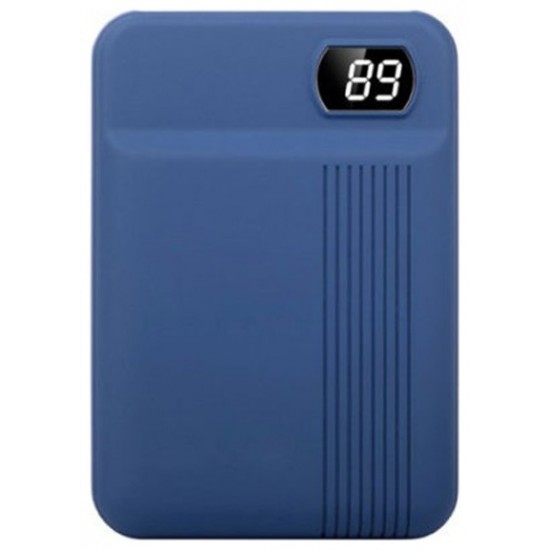 Φορτιστής Μπαταριά Power Bank 10000mAh με οθόνη και δύο Θύρες USB Χρώμα Μπλε