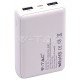 Φορτιστής Μπαταριά Power Bank 10000mAh με Στρογγυλή Οθόνη και δύο Θύρες USB Χρώμα Λευκό