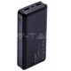 Φορτιστής Μπαταρία Power Bank 20000mAh με  δύο Θύρες USB Χρώμα Μαύρο 8190