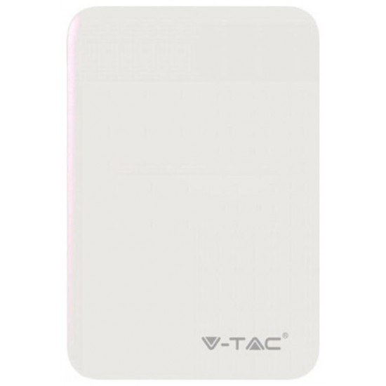 Φορτιστής Μπαταριά Power Bank 5000mAh με δύο Θύρες USB Χρώμα Λευκό