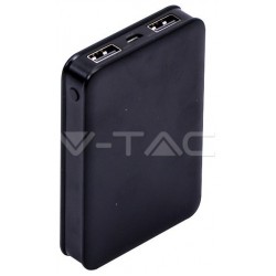 Φορτιστής Μπαταριά Power Bank 5000mAh με δύο Θύρες USB Χρώμα Μαύρο