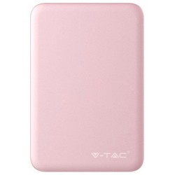 Φορτιστής Μπαταριά Power Bank 5000mAh με δύο Θύρες USB Χρώμα Ροζ