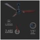 V-TAC VT-6552-3 Ανεμιστήρας Οροφής 132cm με Τηλεχειριστήριο Μπρονζέ/Καφέ