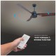 V-TAC VT-6552-3 Ανεμιστήρας Οροφής 132cm με Τηλεχειριστήριο Μπρονζέ/Καφέ