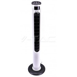 Ανεμιστήρας Στήλη Δαπέδου V-TAC 46” ίντσες 55W Κυλινδρικό με Οθόνη και Χειριστήριο Λευκό Μαύρο 7902