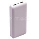 Φορτιστής Μπαταριά Power Bank 20000mAh με  δύο Θύρες USB Χρώμα Λευκό 8189