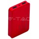Φορτιστής Μπαταριά Power Bank 5000mAh με δύο Θύρες USB Χρώμα Κόκκινο 8192