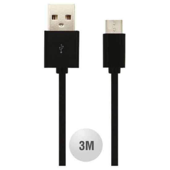 V-TAC Καλώδιο USB- TYPE C 3 μέτρα Μαύρο 8455