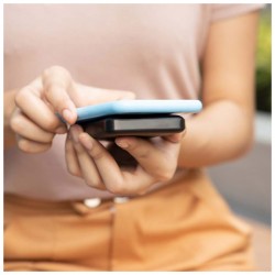 V-TAC PowerBank 10.000 mAh Γρήγορης Φόρτισης Μαγνητικό με Μεταλλικό Δαχτυλίδι για Android και Ασύρματη Φόρτιση Μαύρο 23038