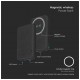 V-TAC PowerBank 10.000 mAh Γρήγορης Φόρτισης Μαγνητικό με Μεταλλικό Δαχτυλίδι για Android και Ασύρματη Φόρτιση Μαύρο 23038