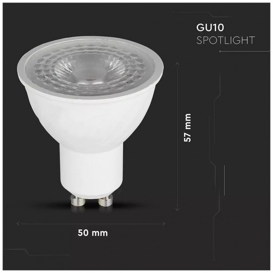 LED V-TAC Έξυπνο Σποτ GU10 4.5W RA80 WIFI Ψυχρό + Θερμό Dimmable Συμβατό με V-TAC SMART Light, Amazon Alexa και Google Home 2750