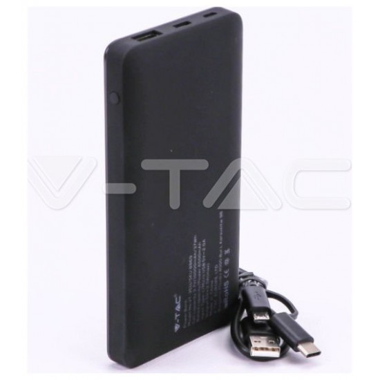 Power Bank 10000mAh με οθόνη  USB Type C Χρώμα Μαύρο 8869