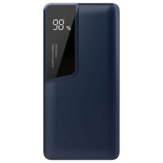 Φορτιστής Μπαταριά Power Bank 10000mAh με οθόνη  USB Type C Χρώμα Μπλε 8872