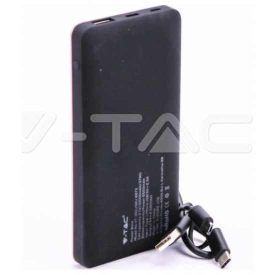 Φορτιστής Μπαταριά Power Bank 10000mAh με οθόνη  USB Type C Χρώμα Ροζ 8873