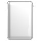 Φορτιστής Μπαταριά Power Bank 5000mAh με LED Ενδείξεις USB και ενσωματωμένο Γκρι καλώδιο Χρώμα Λευκό 8864