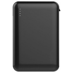 Φορτιστής Μπαταριά Power Bank 5000mAh με LED Ενδείξεις USB και ενσωματωμένο Κόκκινο καλώδιο Χρώμα Μαύρο 8865