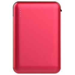 Φορτιστής Μπαταριά Power Bank 5000mAh με LED Ενδείξεις USB και ενσωματωμένο Μαύρο καλώδιο Χρώμα Κόκκινο 8866