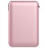 Φορτιστής Μπαταριά Power Bank 5000mAh με LED Ενδείξεις USB και ενσωματωμένο μαύρο καλώδιο Χρώμα Ροζ 8867
